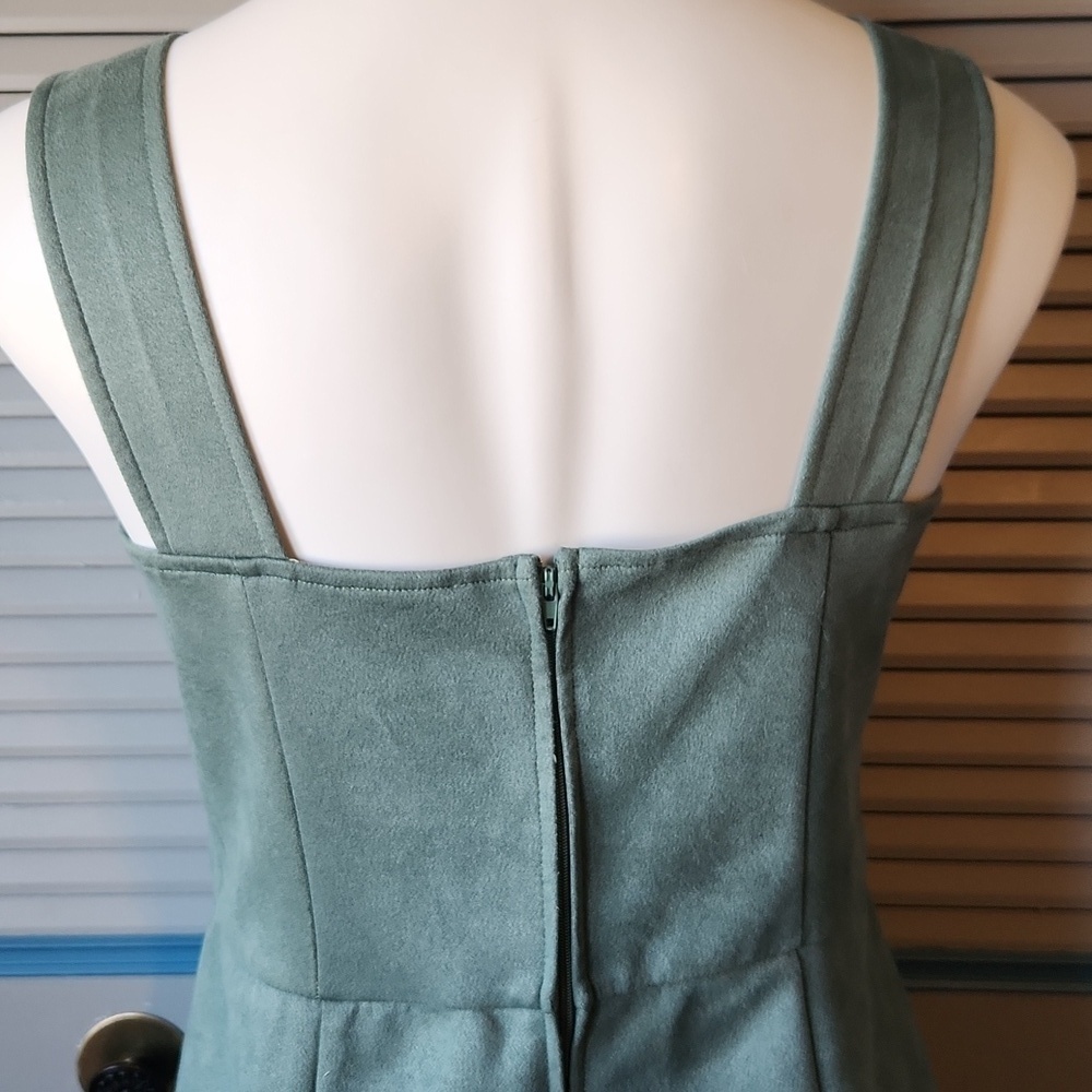 Miami for Francesca’s Ruched Sage Green Mini Dress - Picture 9 of 13
